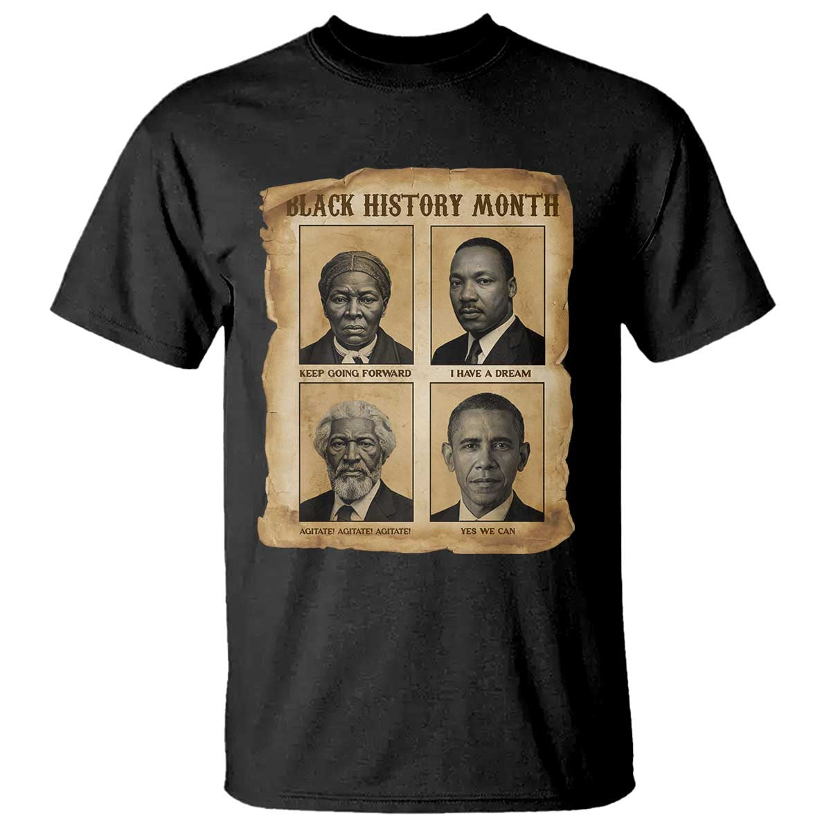 Vintage Black History Heroes T Shirt Strong Black Pride - Wonder Print Shop