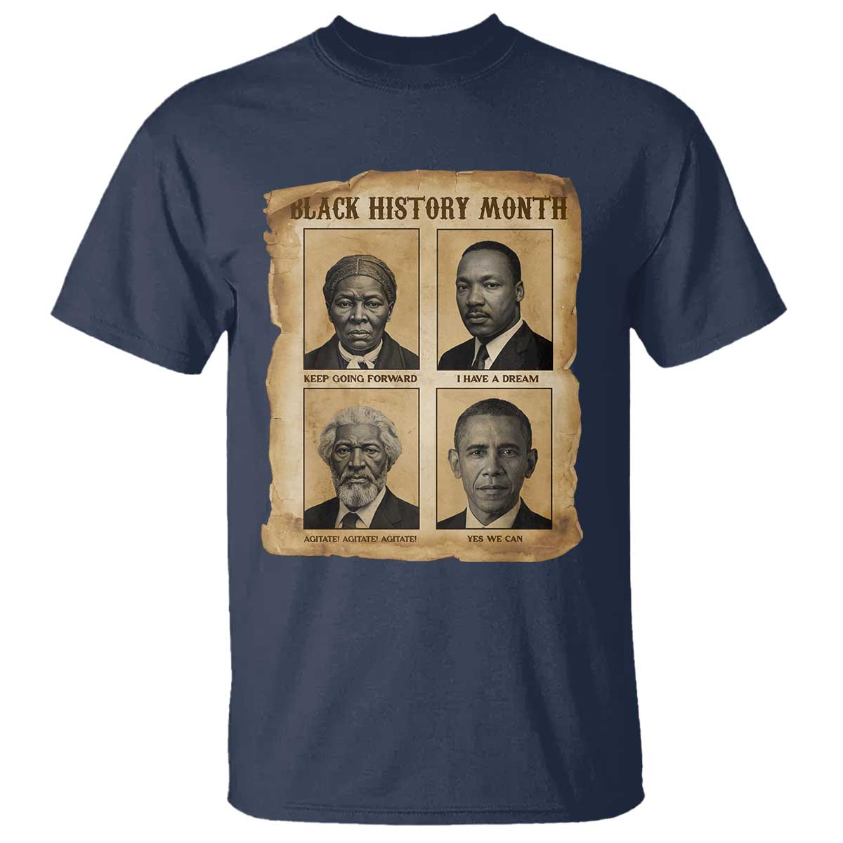 Vintage Black History Heroes T Shirt Strong Black Pride - Wonder Print Shop
