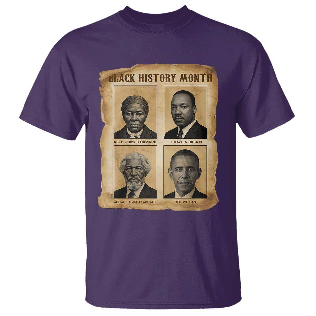 Vintage Black History Heroes T Shirt Strong Black Pride - Wonder Print Shop