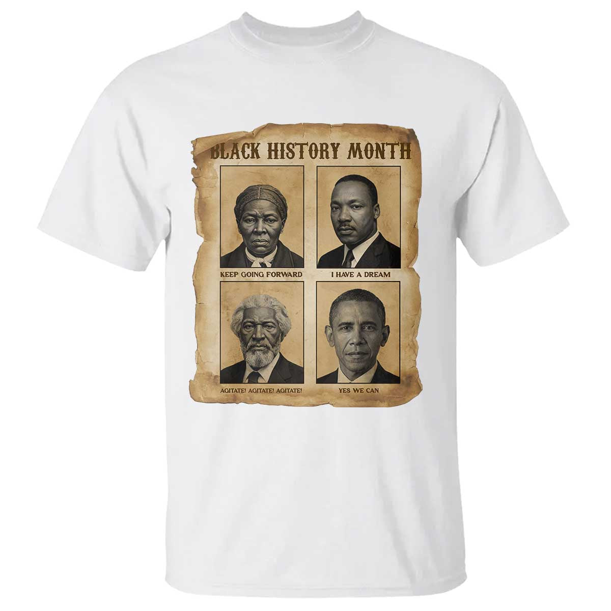Vintage Black History Heroes T Shirt Strong Black Pride - Wonder Print Shop