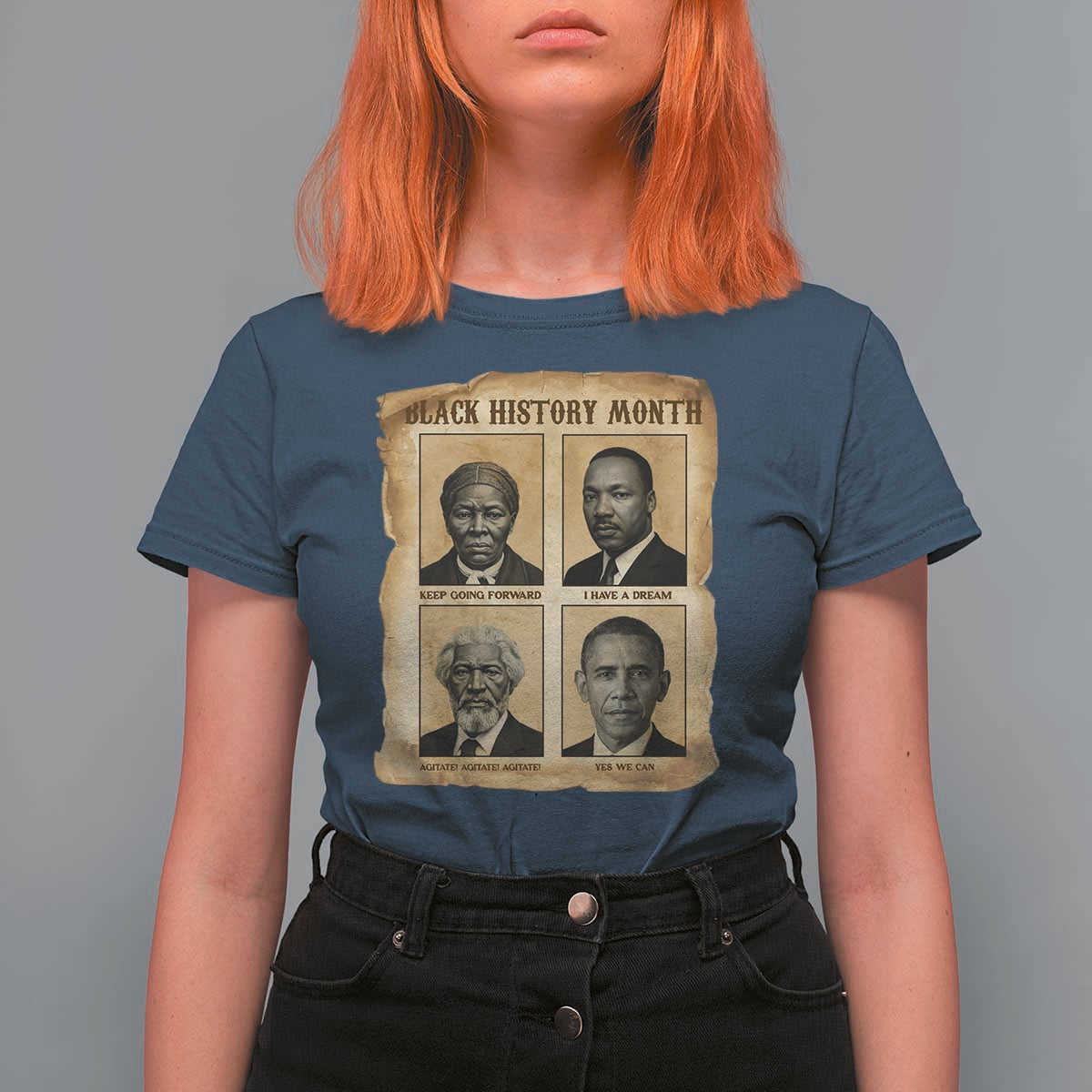 Vintage Black History Heroes T Shirt For Women Strong Black Pride - Wonder Print Shop