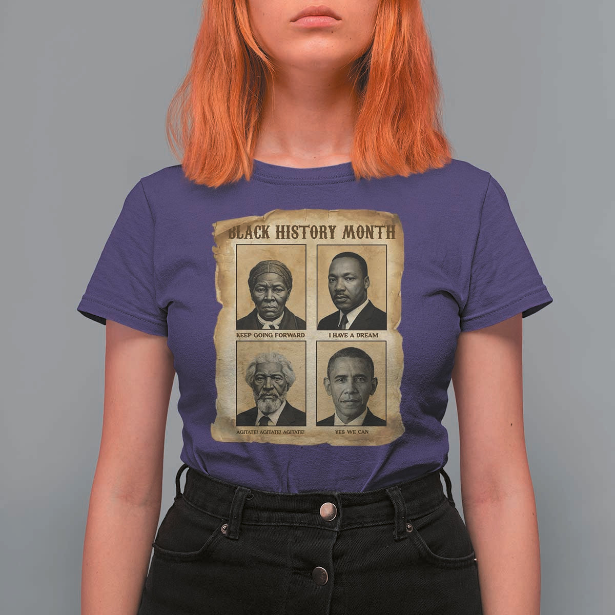 Vintage Black History Heroes T Shirt For Women Strong Black Pride - Wonder Print Shop