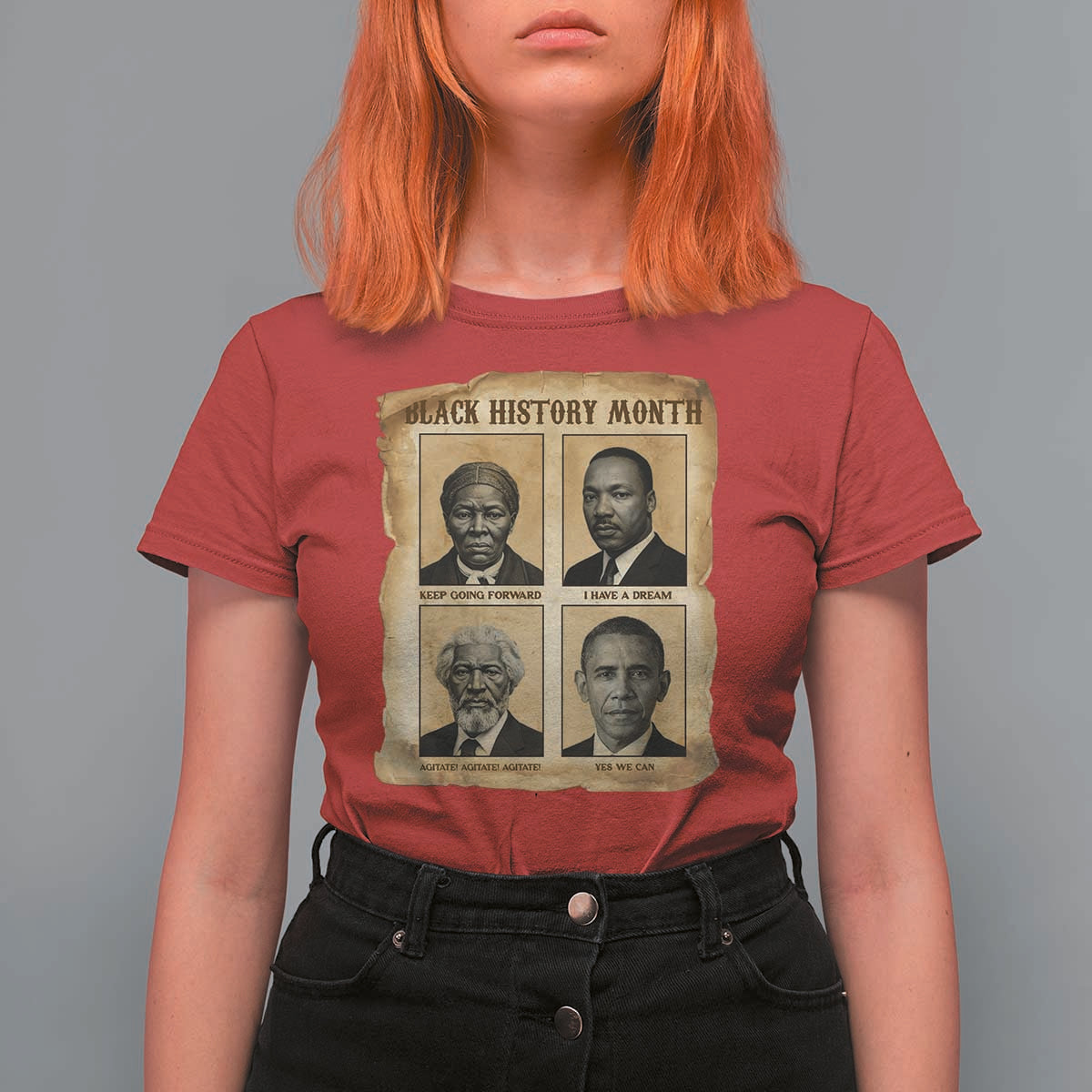 Vintage Black History Heroes T Shirt For Women Strong Black Pride - Wonder Print Shop