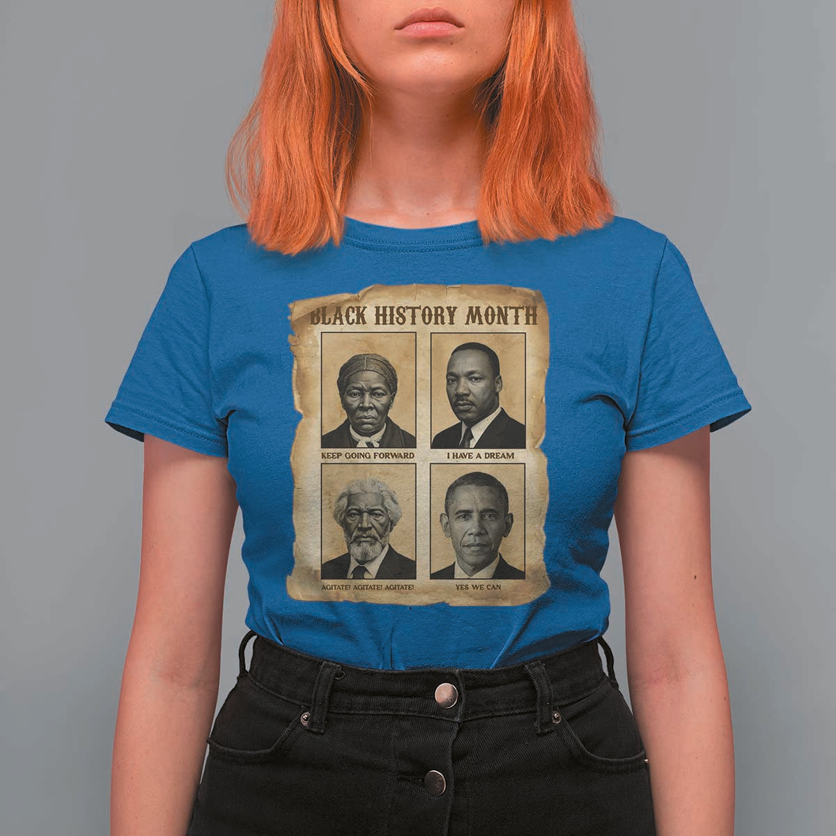 Vintage Black History Heroes T Shirt For Women Strong Black Pride - Wonder Print Shop