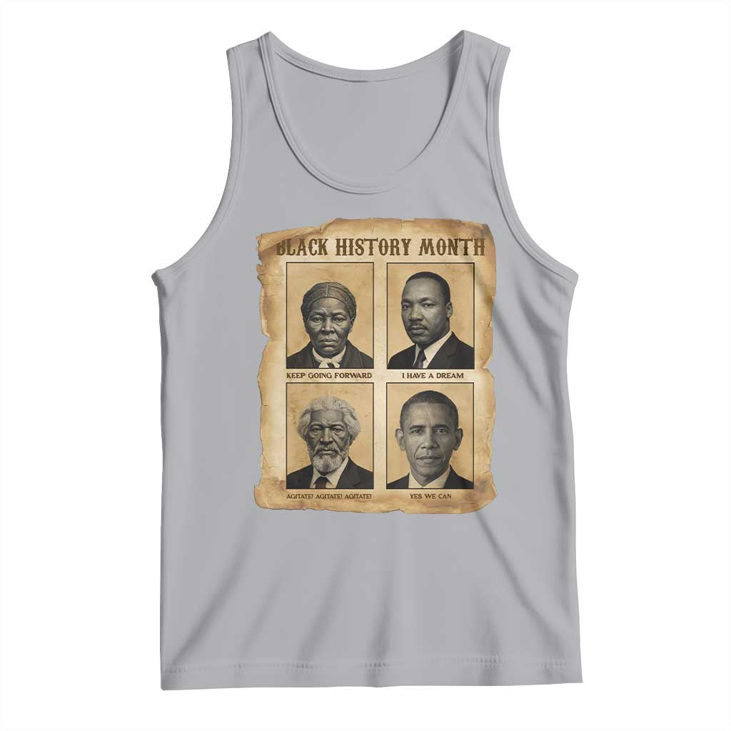 Vintage Black History Heroes Tank Top Strong Black Pride - Wonder Print Shop