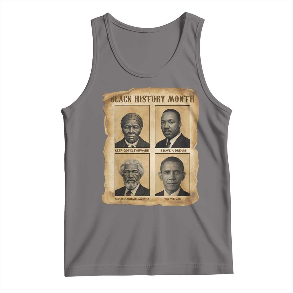 Vintage Black History Heroes Tank Top Strong Black Pride - Wonder Print Shop