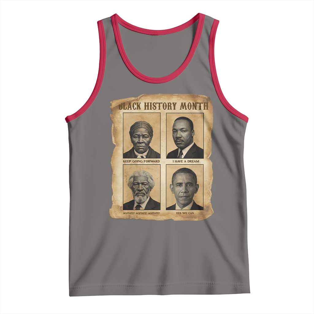 Vintage Black History Heroes Tank Top Strong Black Pride - Wonder Print Shop