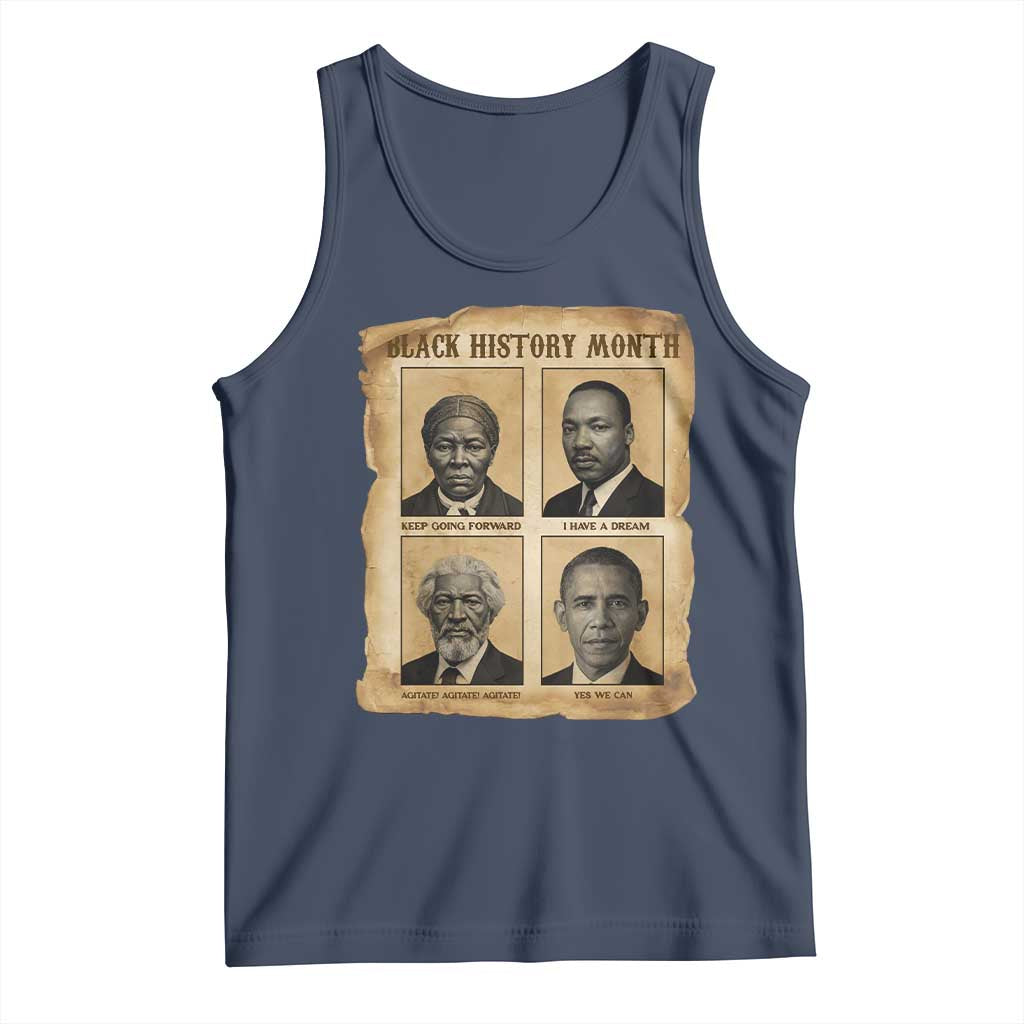 Vintage Black History Heroes Tank Top Strong Black Pride - Wonder Print Shop