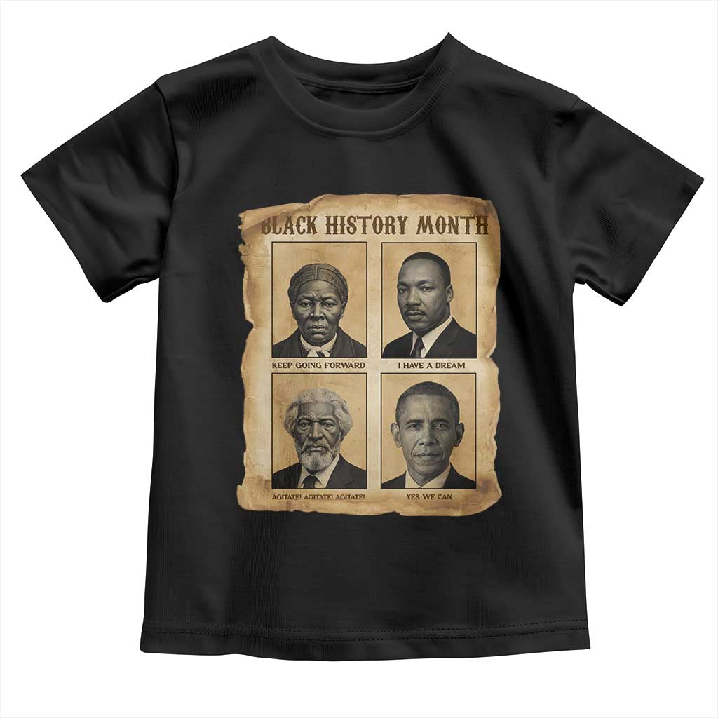 Vintage Black History Heroes Toddler T Shirt Strong Black Pride - Wonder Print Shop