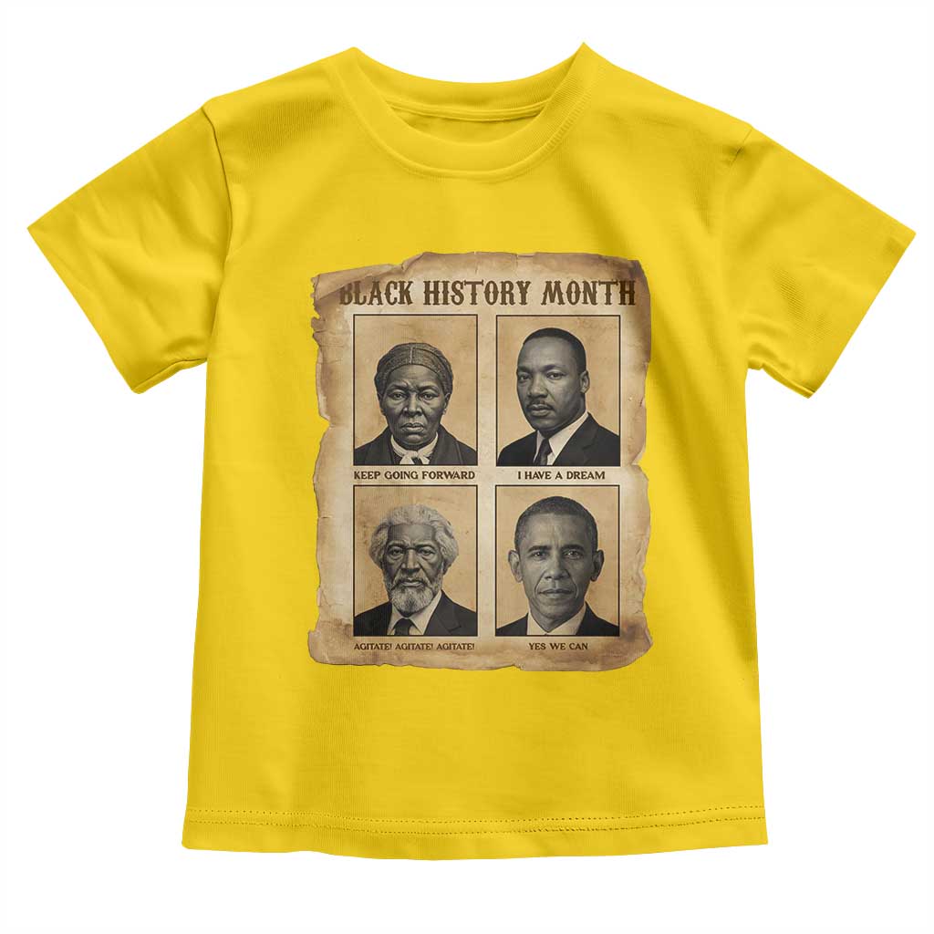 Vintage Black History Heroes Toddler T Shirt Strong Black Pride - Wonder Print Shop