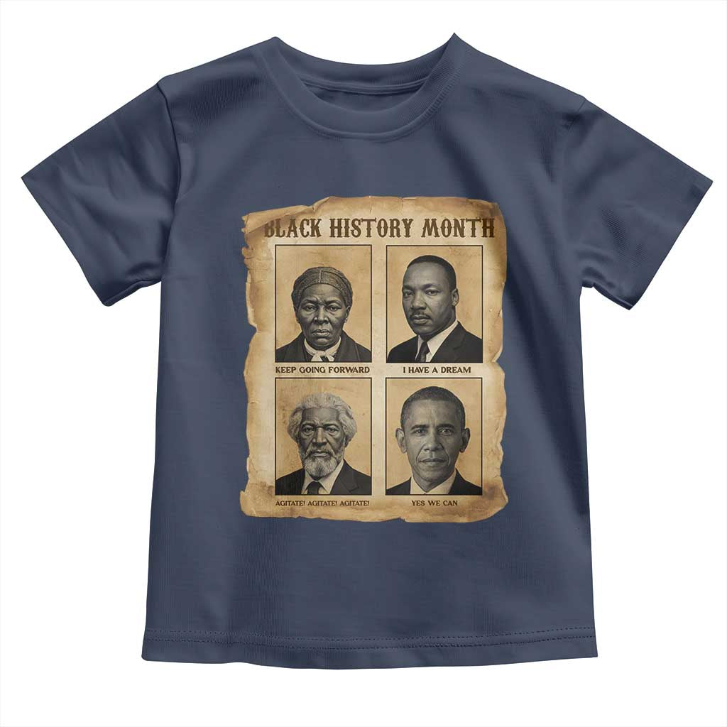 Vintage Black History Heroes Toddler T Shirt Strong Black Pride - Wonder Print Shop