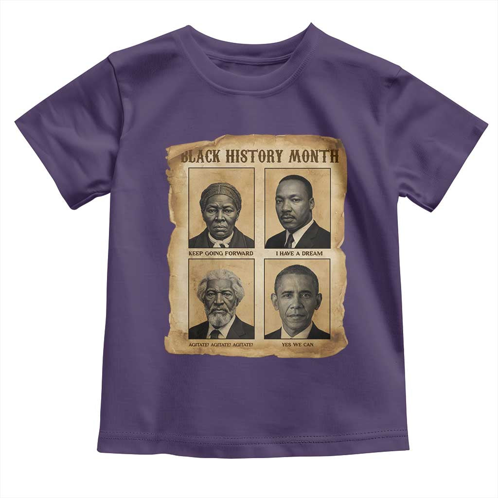 Vintage Black History Heroes Toddler T Shirt Strong Black Pride - Wonder Print Shop