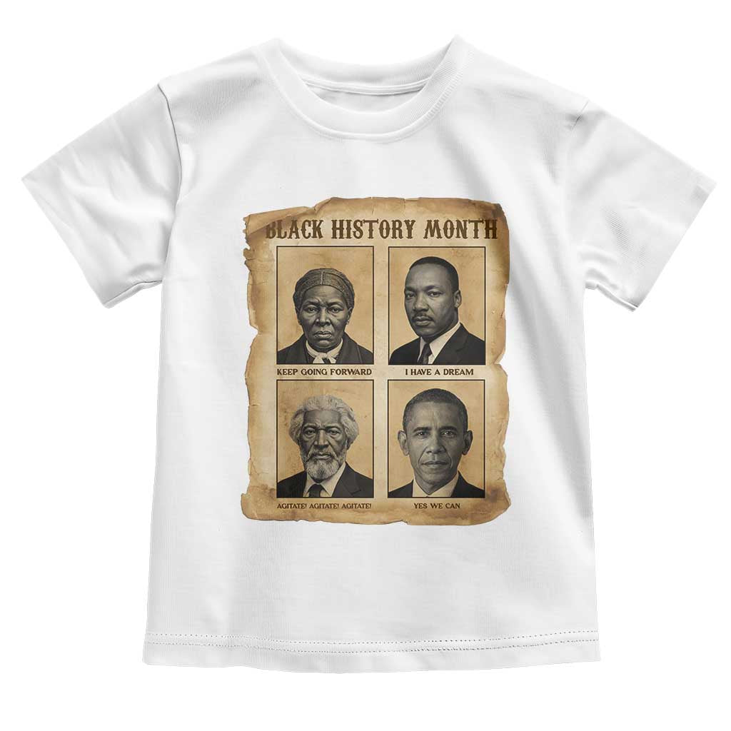 Vintage Black History Heroes Toddler T Shirt Strong Black Pride - Wonder Print Shop