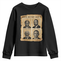 Vintage Black History Heroes Youth Sweatshirt Strong Black Pride - Wonder Print Shop