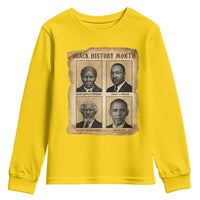 Vintage Black History Heroes Youth Sweatshirt Strong Black Pride - Wonder Print Shop