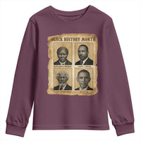 Vintage Black History Heroes Youth Sweatshirt Strong Black Pride - Wonder Print Shop