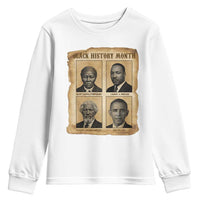 Vintage Black History Heroes Youth Sweatshirt Strong Black Pride - Wonder Print Shop