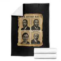 Vintage African American Heroes Throw Blanket Black Pride Inspiration - Wonder Print Shop