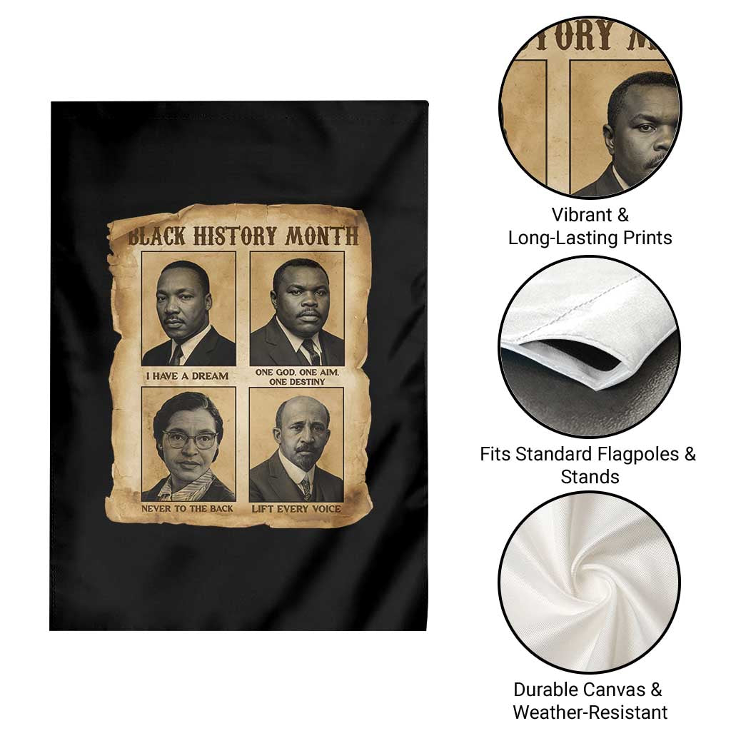 Vintage African American Heroes Garden Flag Black Pride Inspiration - Wonder Print Shop