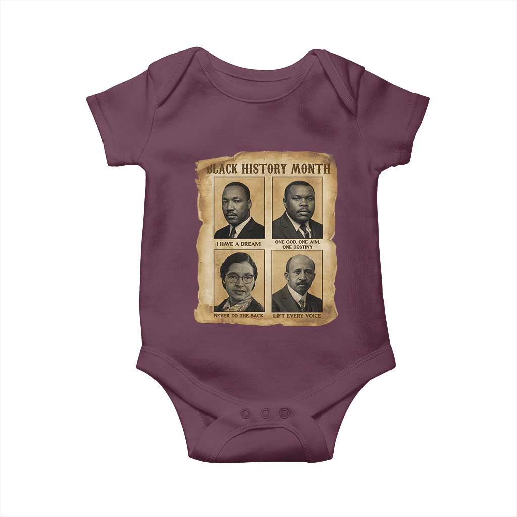 Vintage African American Heroes Baby Onesie Black Pride Inspiration - Wonder Print Shop