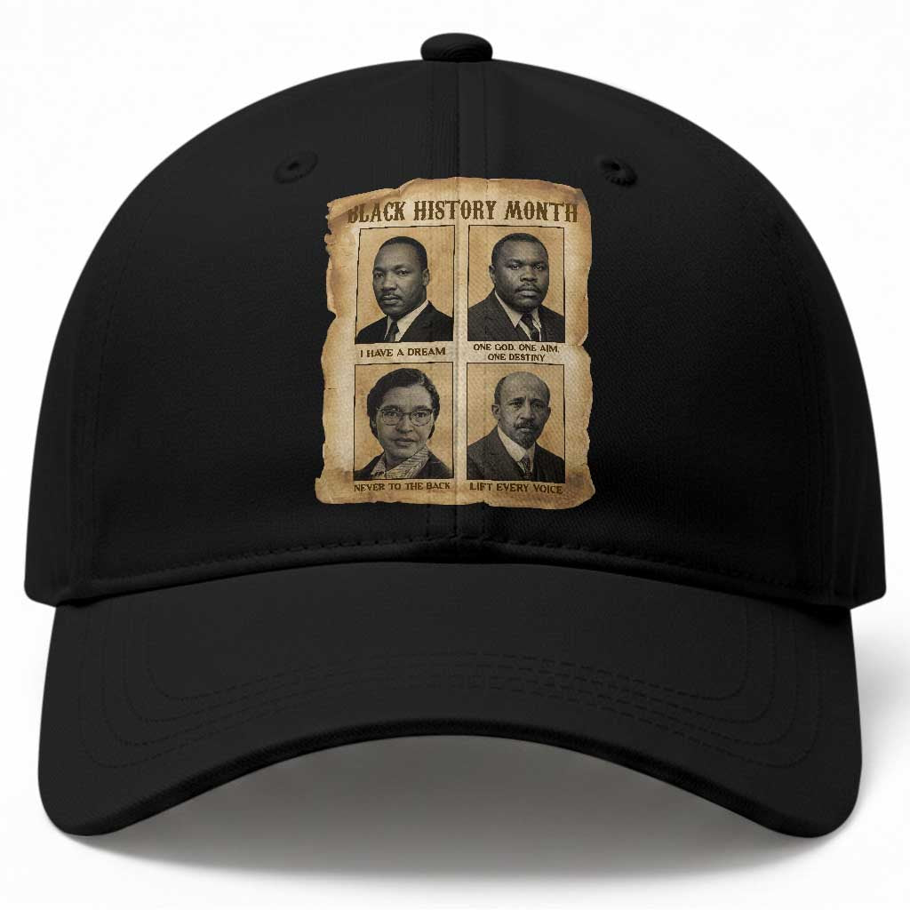 Vintage African American Heroes Baseball Cap Black Pride Inspiration