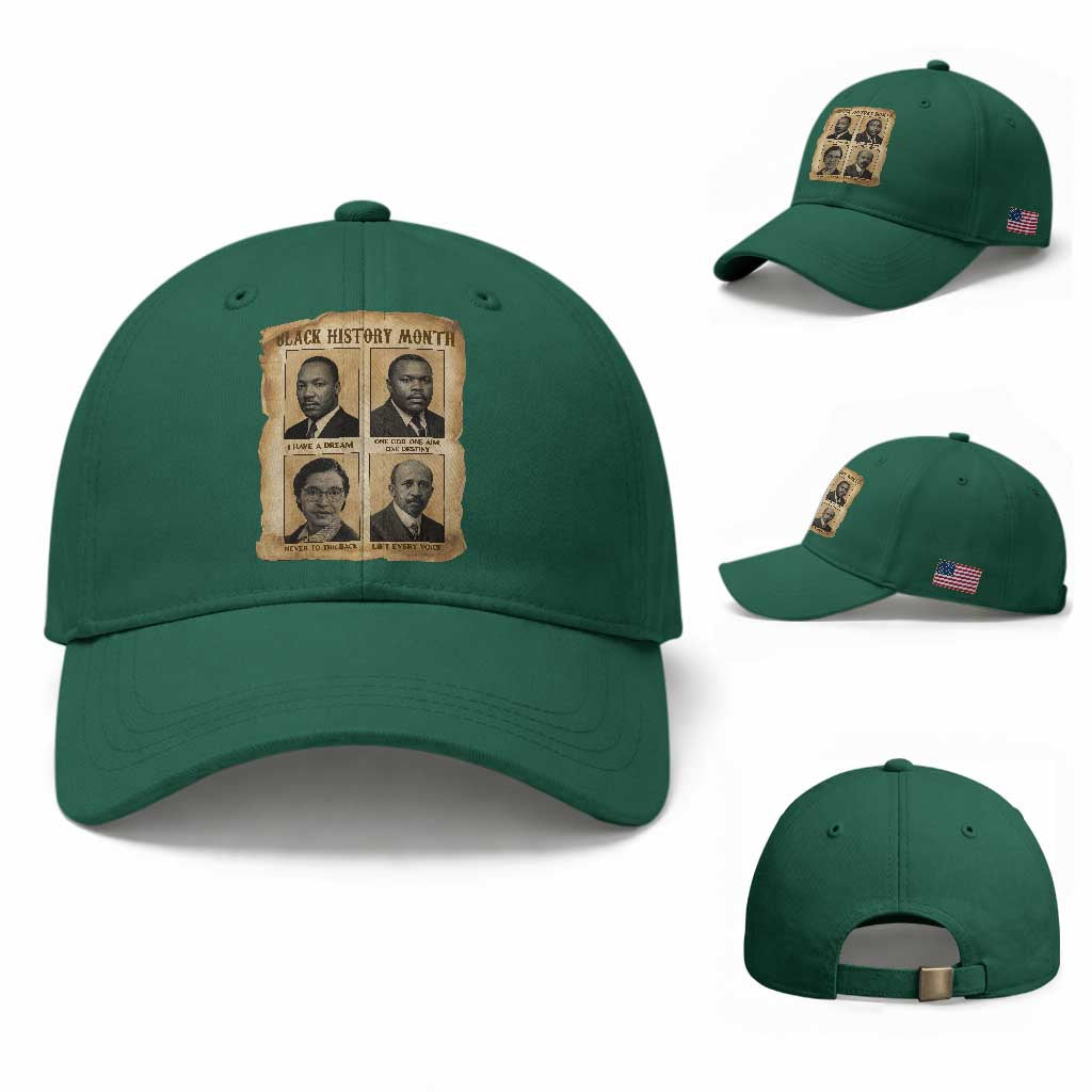 Vintage African American Heroes Baseball Cap Black Pride Inspiration
