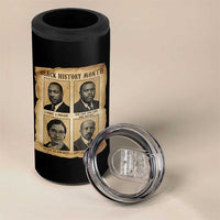 Vintage African American Heroes 4 in 1 Can Cooler Tumbler Black Pride Inspiration - Wonder Print Shop