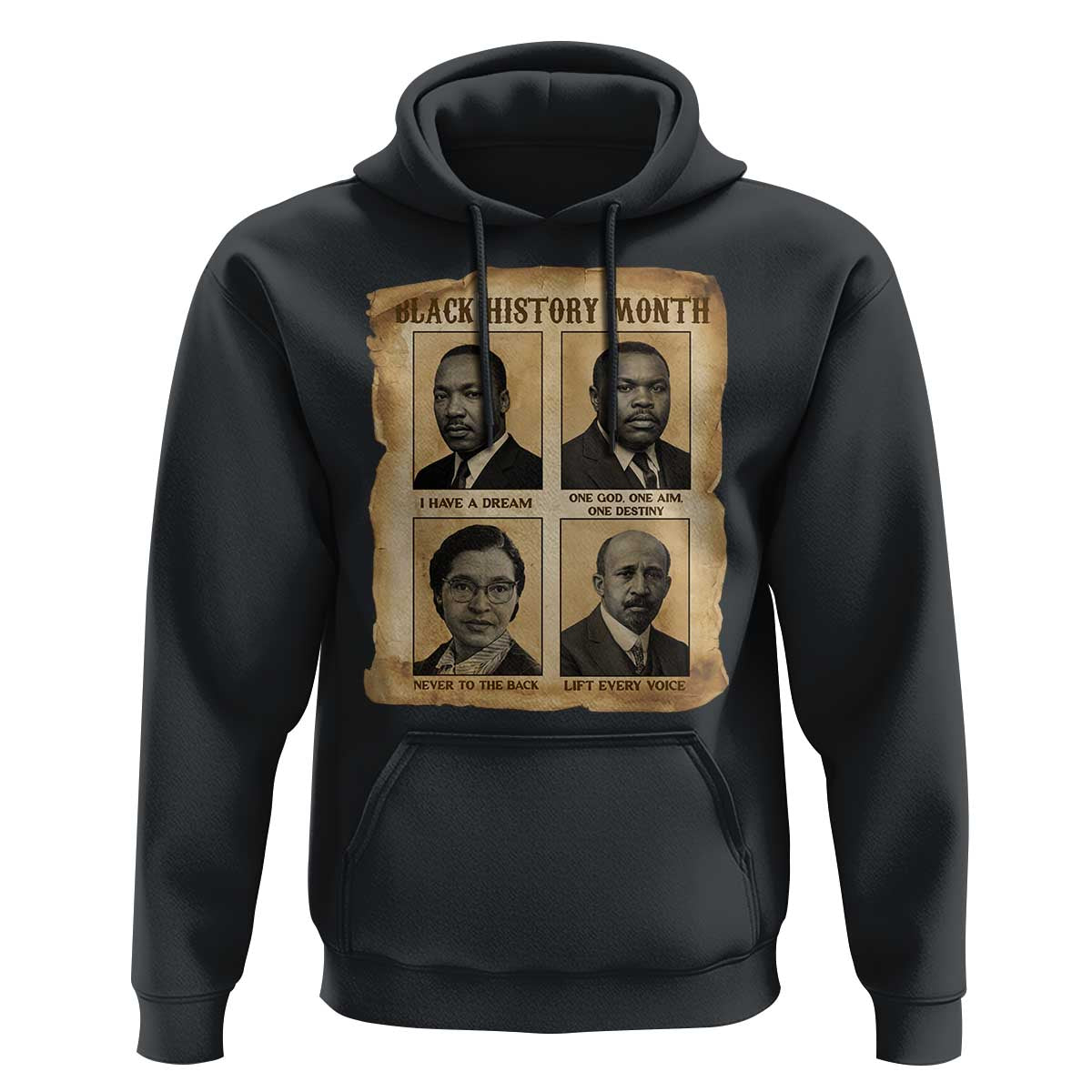 Vintage African American Heroes Hoodie Black Pride Inspiration - Wonder Print Shop