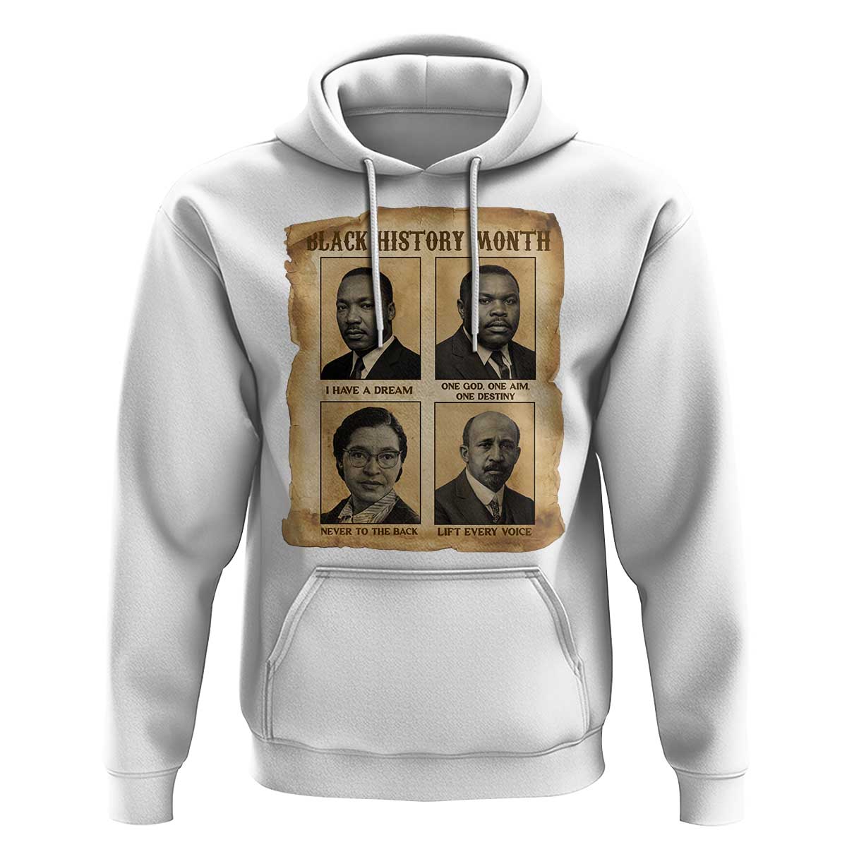 Vintage African American Heroes Hoodie Black Pride Inspiration - Wonder Print Shop