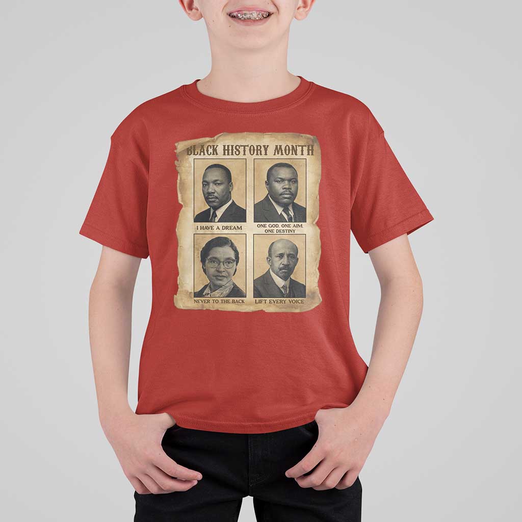 Vintage African American Heroes T Shirt For Kid Black Pride Inspiration - Wonder Print Shop