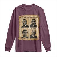Vintage African American Heroes Long Sleeve Shirt Black Pride Inspiration - Wonder Print Shop