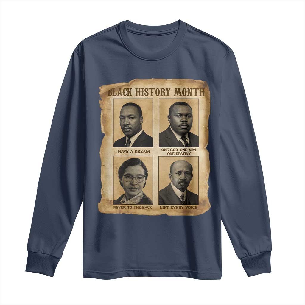 Vintage African American Heroes Long Sleeve Shirt Black Pride Inspiration - Wonder Print Shop