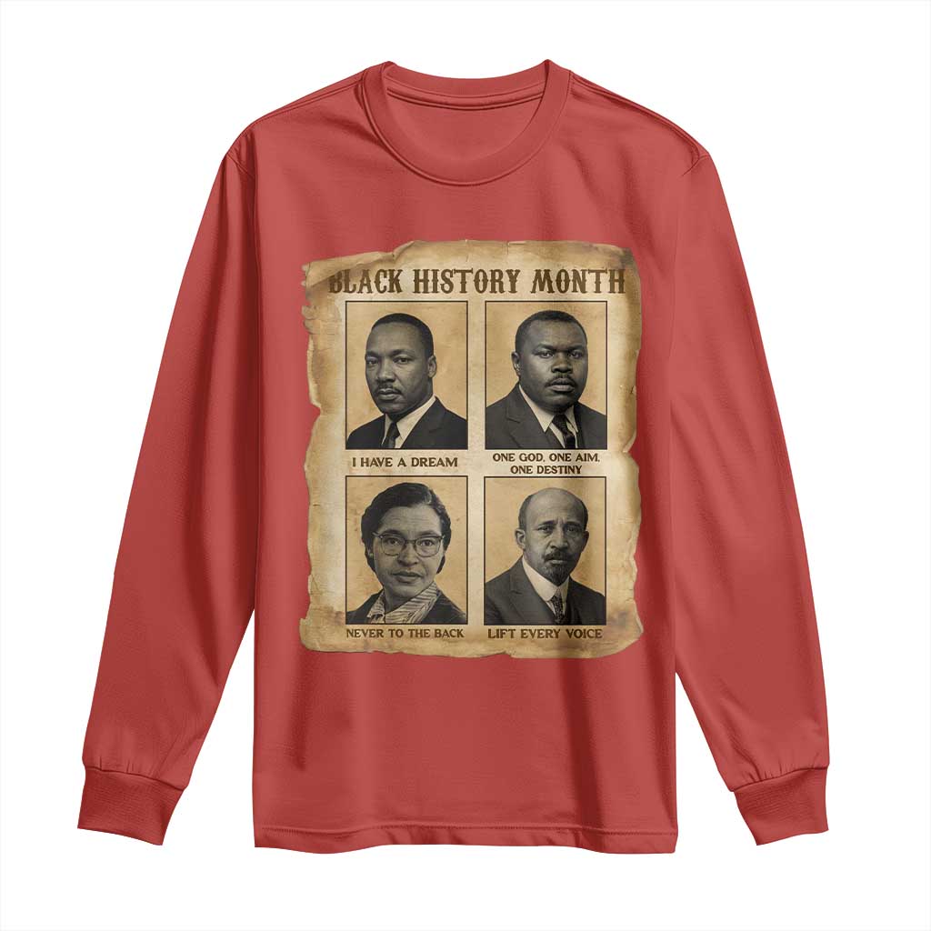 Vintage African American Heroes Long Sleeve Shirt Black Pride Inspiration - Wonder Print Shop