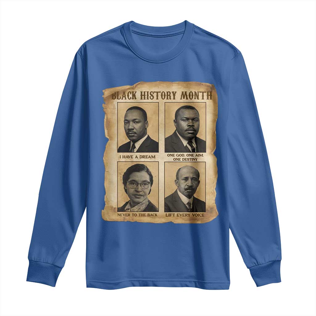Vintage African American Heroes Long Sleeve Shirt Black Pride Inspiration - Wonder Print Shop