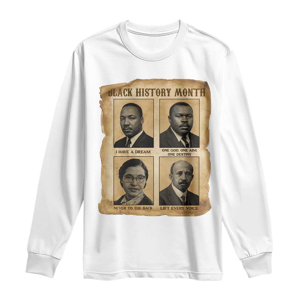 Vintage African American Heroes Long Sleeve Shirt Black Pride Inspiration - Wonder Print Shop