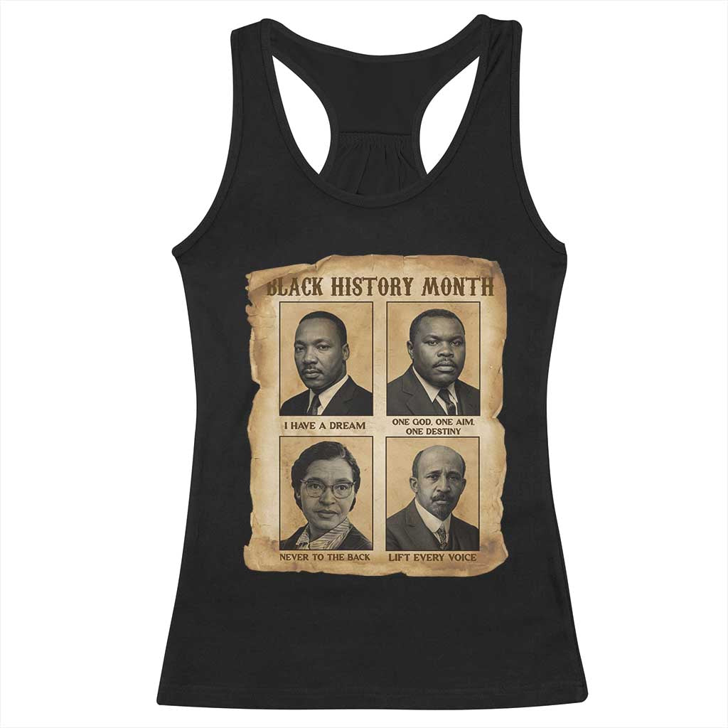 Vintage African American Heroes Racerback Tank Top Black Pride Inspiration - Wonder Print Shop