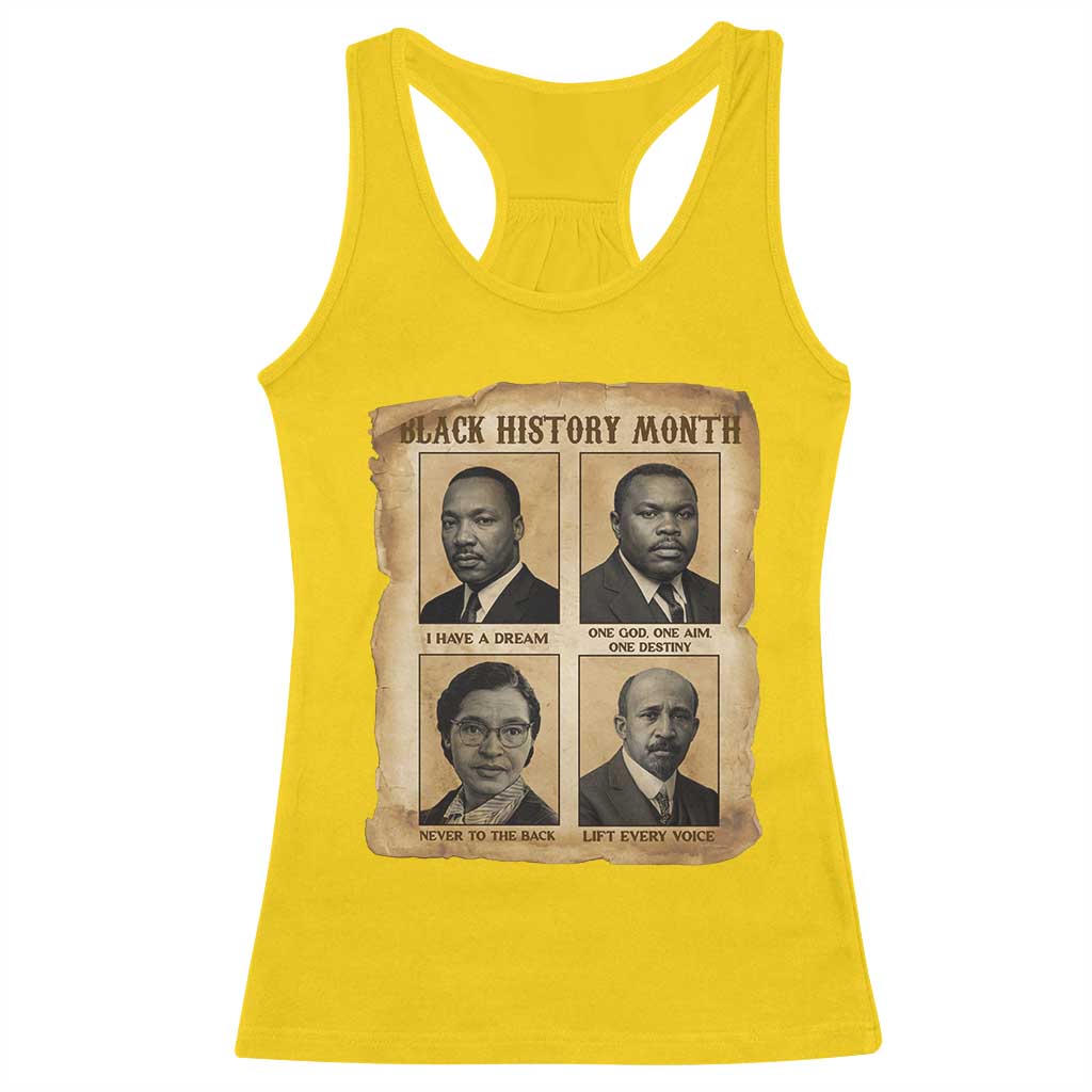 Vintage African American Heroes Racerback Tank Top Black Pride Inspiration - Wonder Print Shop