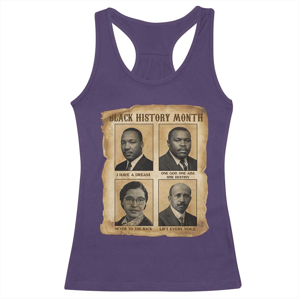 Vintage African American Heroes Racerback Tank Top Black Pride Inspiration - Wonder Print Shop