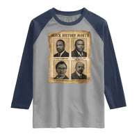 Vintage African American Heroes Raglan Shirt Black Pride Inspiration - Wonder Print Shop