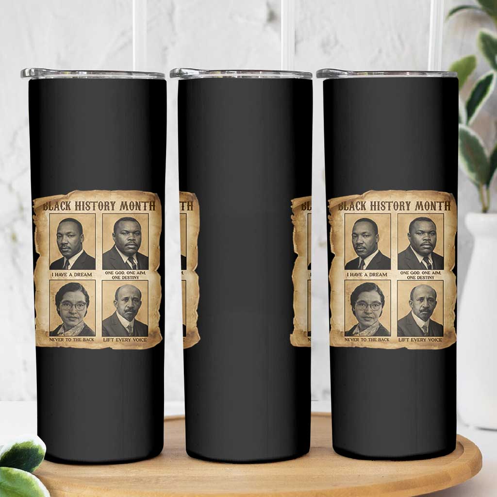 Vintage African American Heroes Skinny Tumbler Black Pride Inspiration - Wonder Print Shop