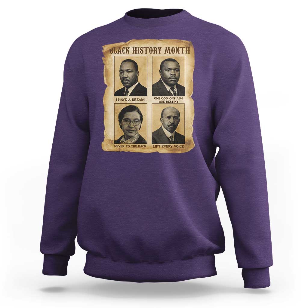 Vintage African American Heroes Sweatshirt Black Pride Inspiration - Wonder Print Shop