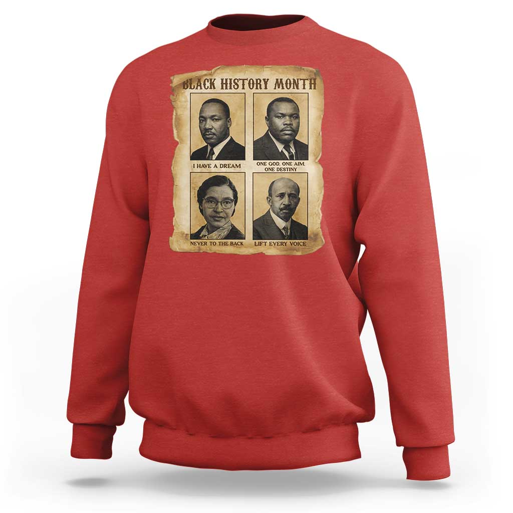 Vintage African American Heroes Sweatshirt Black Pride Inspiration - Wonder Print Shop