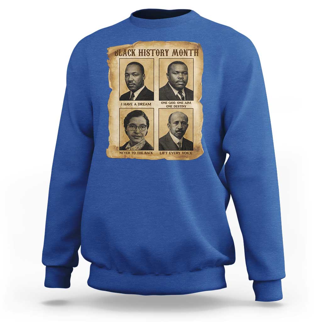 Vintage African American Heroes Sweatshirt Black Pride Inspiration - Wonder Print Shop