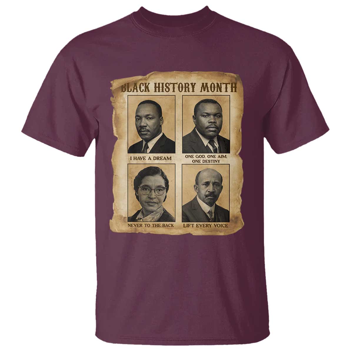 Vintage African American Heroes T Shirt Black Pride Inspiration - Wonder Print Shop