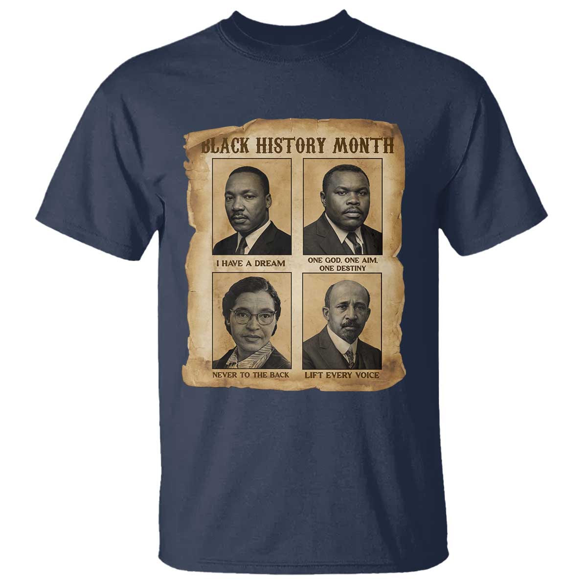 Vintage African American Heroes T Shirt Black Pride Inspiration - Wonder Print Shop