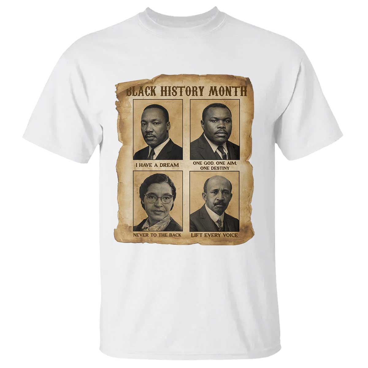 Vintage African American Heroes T Shirt Black Pride Inspiration - Wonder Print Shop