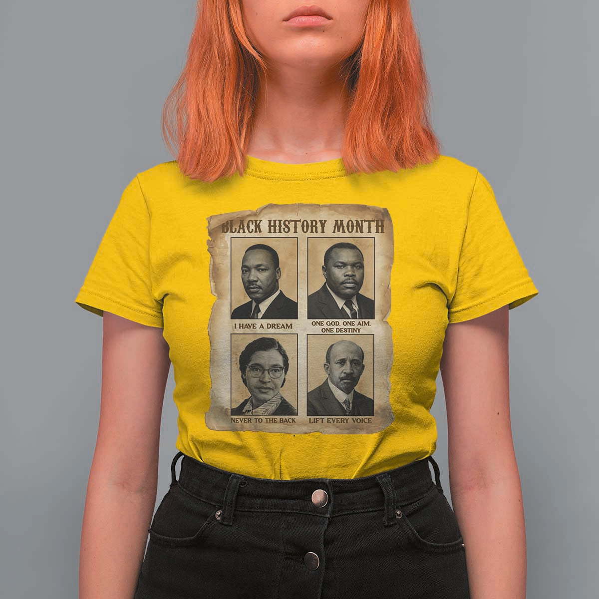 Vintage African American Heroes T Shirt For Women Black Pride Inspiration - Wonder Print Shop