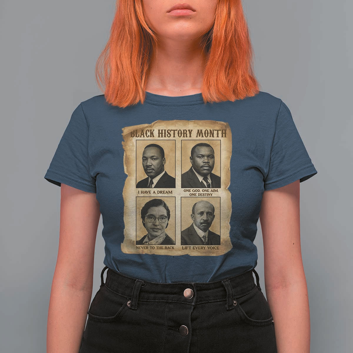 Vintage African American Heroes T Shirt For Women Black Pride Inspiration - Wonder Print Shop