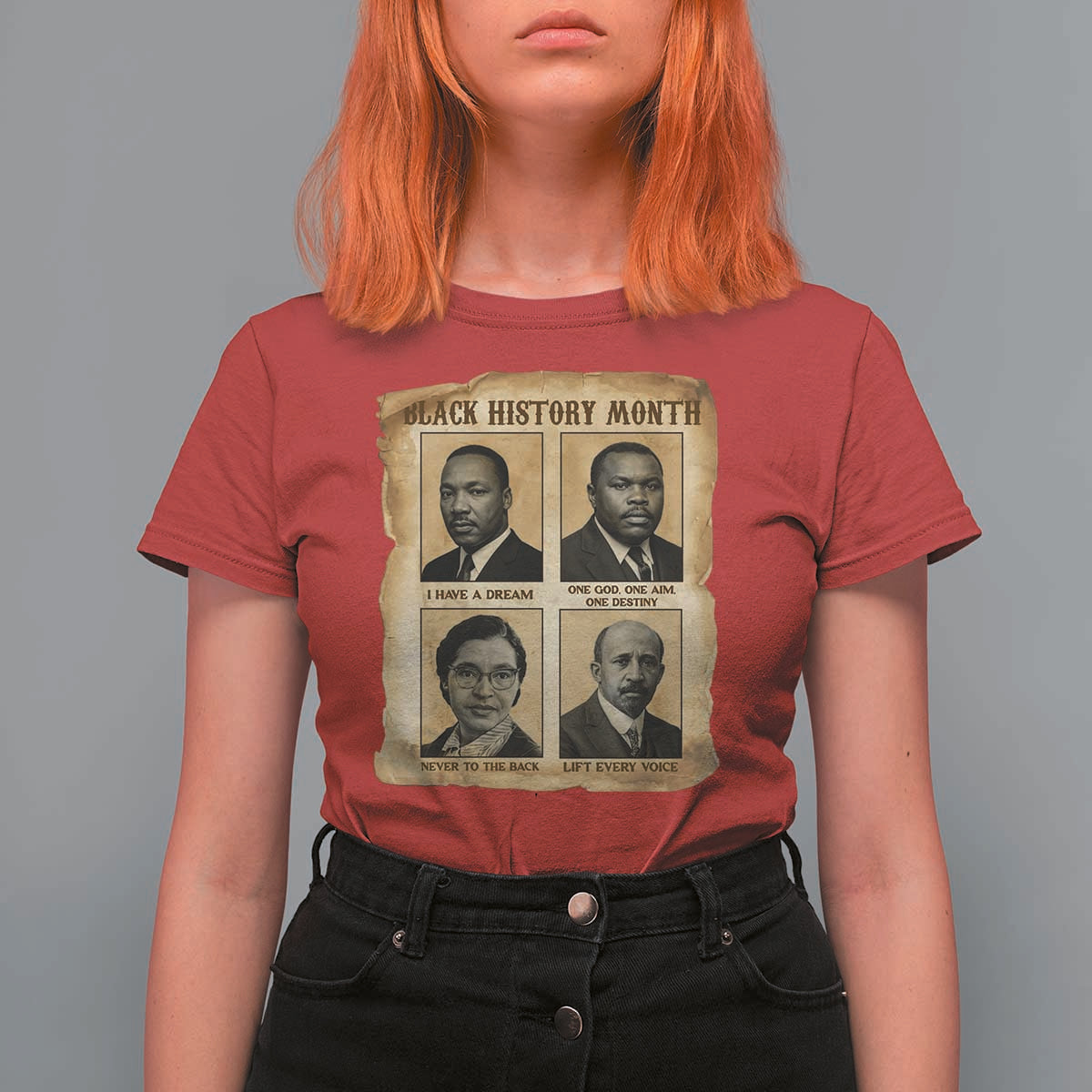 Vintage African American Heroes T Shirt For Women Black Pride Inspiration - Wonder Print Shop