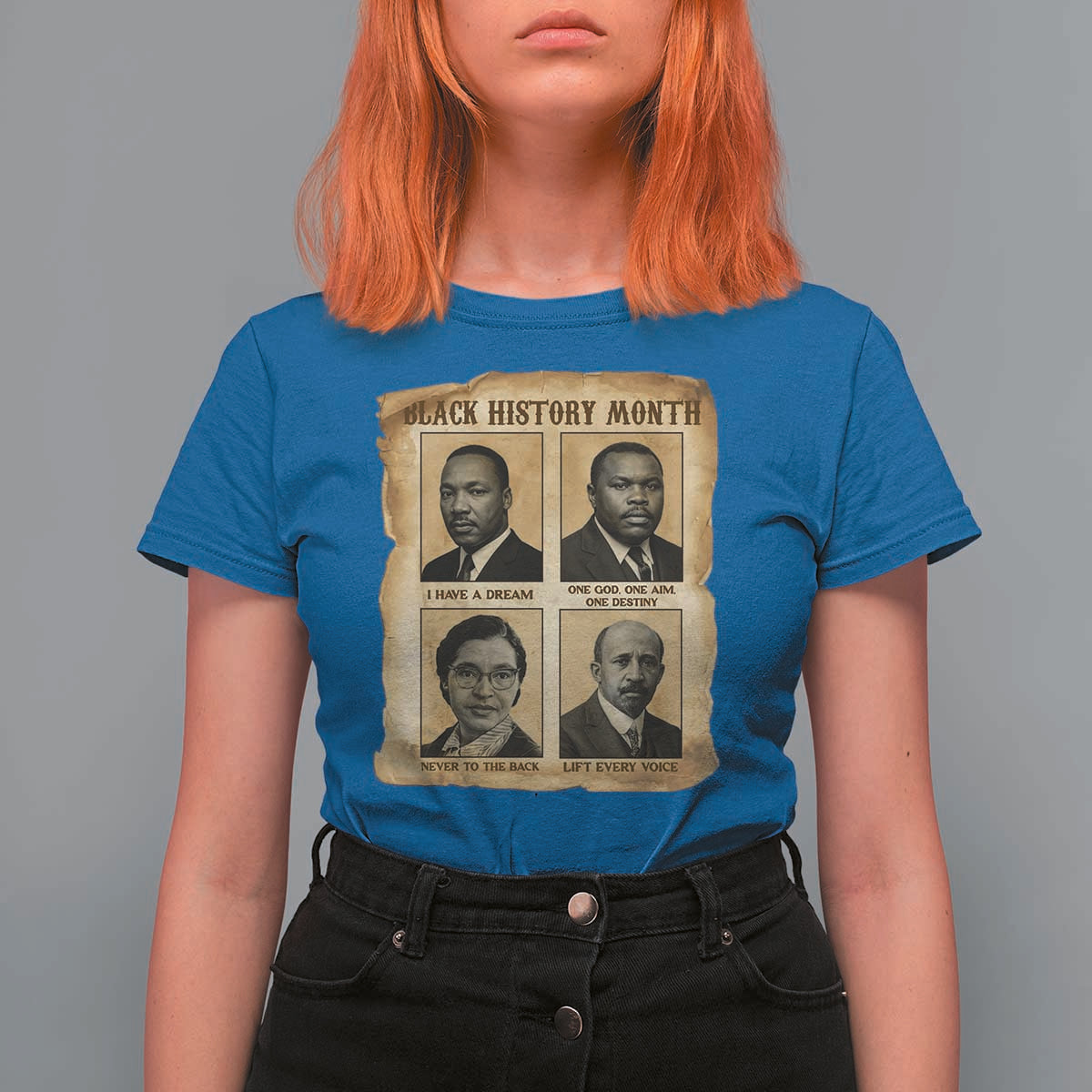 Vintage African American Heroes T Shirt For Women Black Pride Inspiration - Wonder Print Shop
